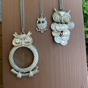 Owl necklaces.